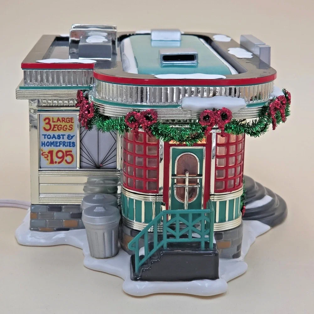 Department 56 Snow Village Shelly's Diner 1999 Illuminated 56.55008 Original Box